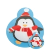Kép 1/2 - Karácsonyi tányér és pohár alátét pingvin 8db-os
