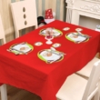 Kép 2/2 - Karácsonyi tányér és pohár alátét mikulás 8db-os