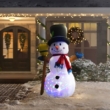 Kép 2/3 - Felfújható hóember színes LED világitással- 120 cm