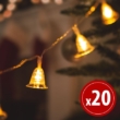 Kép 3/4 - Karácsonyi LED fényfűzér - csengettyű