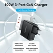 Kép 2/15 - Telefon töltő adapter 3 portos Vention - fehér