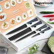 Kép 2/6 - InnovaGoods Swiss·Q Namiutsu Black Shark Késkészlet (4 Részes)