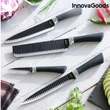 Kép 5/6 - InnovaGoods Swiss·Q Namiutsu Black Shark Késkészlet (4 Részes)