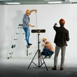 Kép 2/9 - LED reflektor - akkumulátoros, dimmerelhető, fókuszálható - 1500 lumen