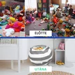Kép 3/5 - Plüss tároló babzsák szürke