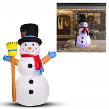  Felfújható hóember színes LED világitással- 120 cm