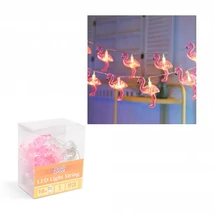 LED fényfüzér - flamingó