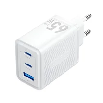 Telefon töltő adapter 3 portos Vention - fehér