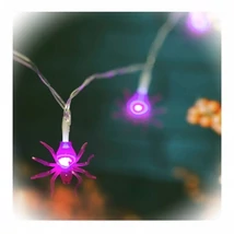 Halloweeni LED-es fényfüzér - pók