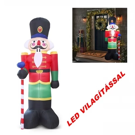Felfújható karácsonyi diótörő LED világitással