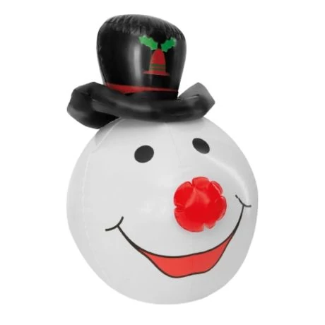 Felfújható hóemberfej- piros/kék LED-del