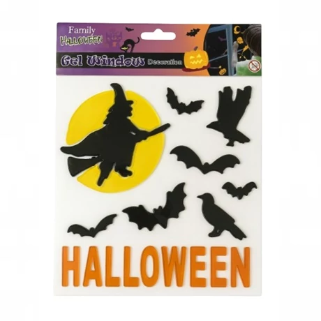 Halloweeni zselés ablakdekor