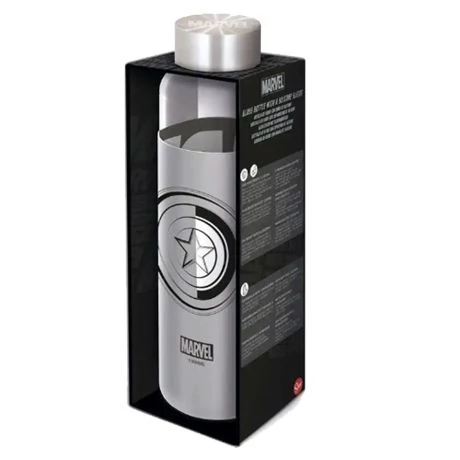 Üveg kulacs szilikon borítással Marvel