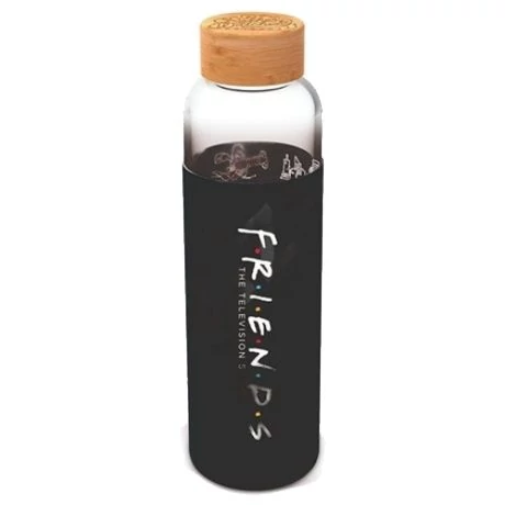 Üveg kulacs szilikon borítással Friends - 585 ml 
